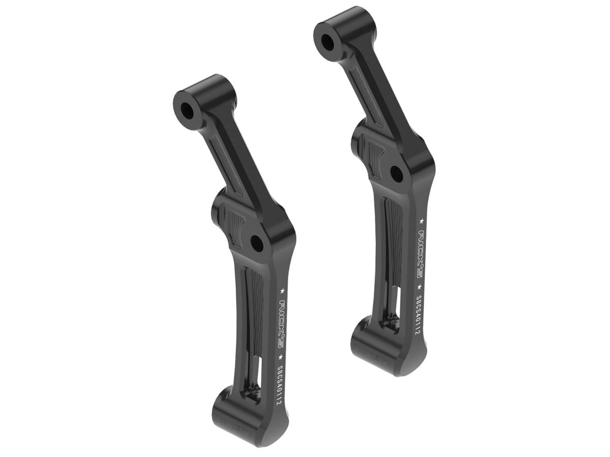 Ricks Motorcycles Club Style Radial Brake Caliper Adapter For 292 And 300 Mm (Spacers Included) Rotors Gloss Black Anodized Dual Disc Front Ricks Motorcycles Default Title