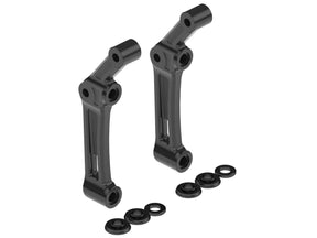 Ricks Motorcycles Club Style Radial Brake Caliper Adapter For 292 And 300 Mm (Spacers Included) Rotors Gloss Black Anodized Dual Disc Front Ricks Motorcycles