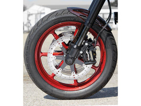 Ricks Motorcycles Club Style Radial Brake Caliper Adapter For 292 And 300 Mm (Spacers Included) Rotors Gloss Black Anodized Dual Disc Front Ricks Motorcycles