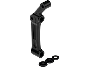 Ricks Motorcycles Club Style Radial Brake Caliper Adapter For 292 And 300 Mm (Spacers Included) Rotor Gloss Black Anodized Single Disc Front Ricks Motorcycles