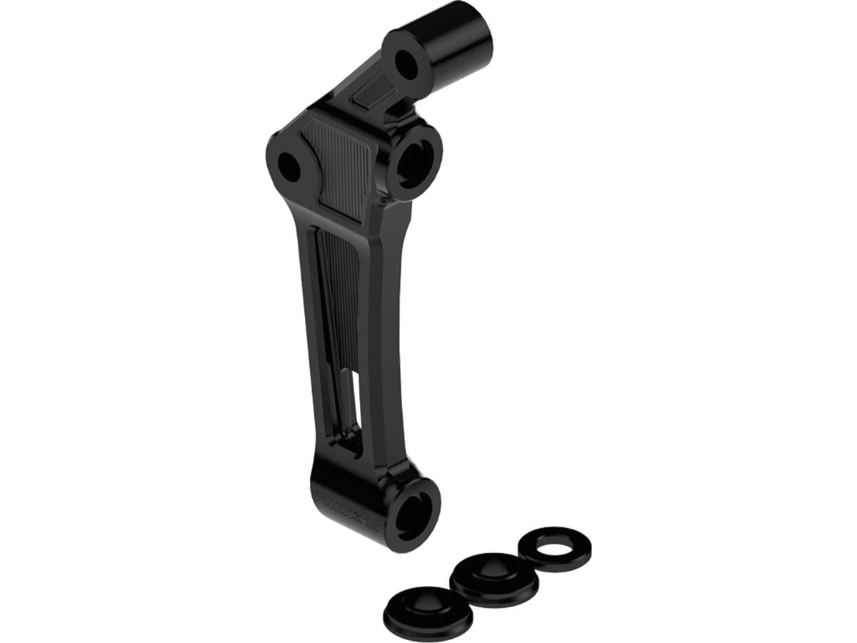 Ricks Motorcycles Club Style Radial Brake Caliper Adapter For 330 Mm Rotor Gloss Black Anodized Single Disc Front Ricks Motorcycles Default Title
