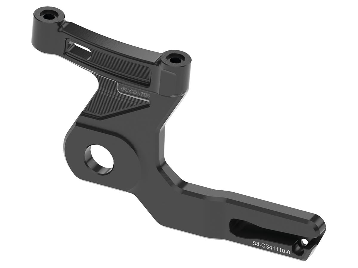 Ricks Motorcycles Club Style Radial Brake Caliper Adapter For 292 Mm Rotor Gloss Black Anodized Rear Ricks Motorcycles
