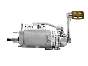 Baker Drivetrain 6 Into 4 70 Early 84 Complete Transmission With Ear, Standard Shift Pattern Polished Case, Function Formed Hydraulic Kicker Cover, Bearing Doors And Top Covers Aluminium Polished Hydraulic Clutch Baker Drivetrain