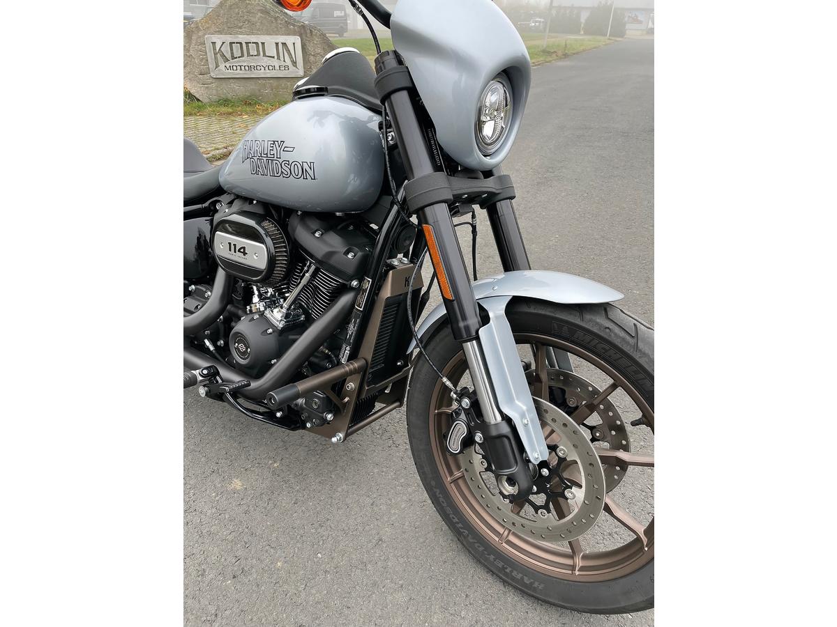 Kodlin Club Style Engine Guard For M8 Softail With Oil Cooler Protection Bronze Powder Coated Kodlin