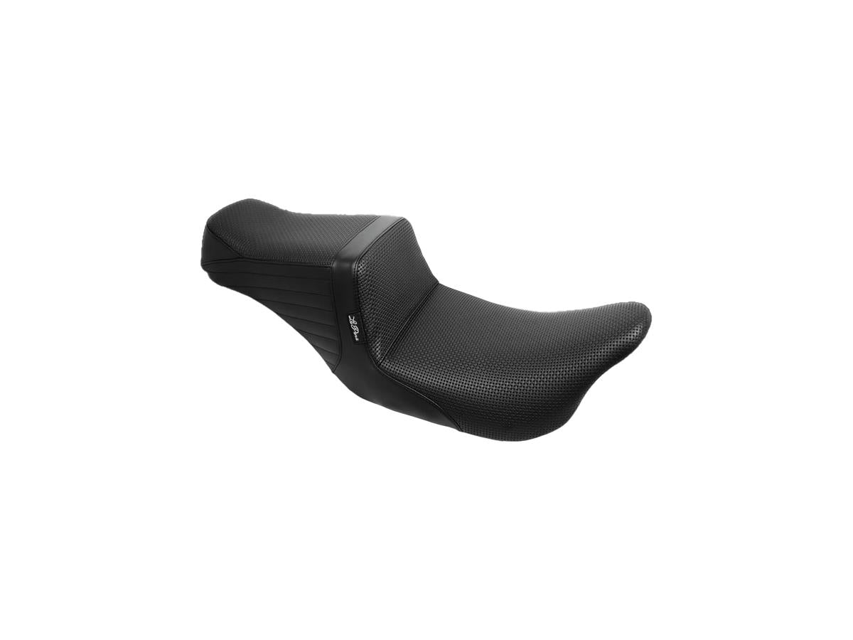 Le Pera Tailwhip Seat Basket Weave, Driver Seating: 12.5" Wide, Passenger Seating: 7.5" Wide Black Vinyl Le Pera Default Title