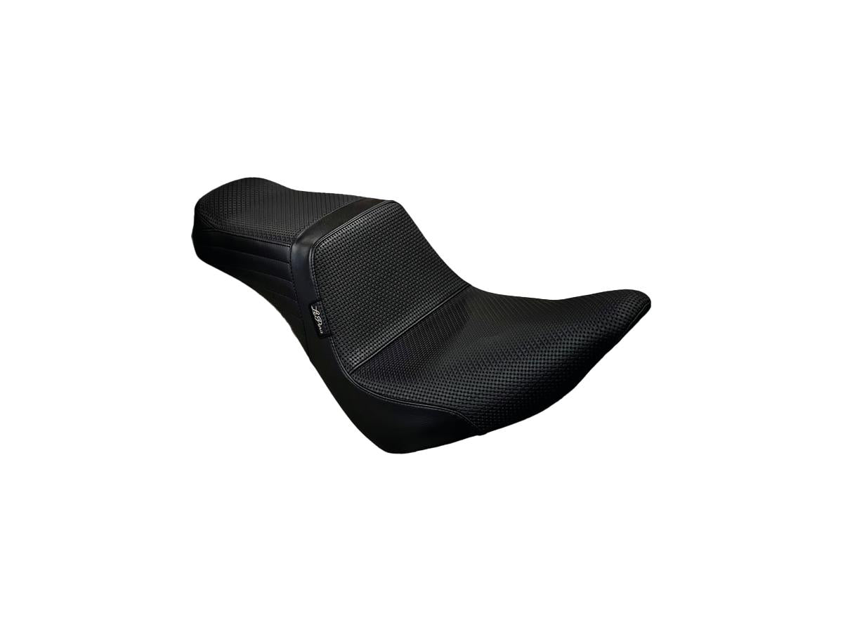 Le Pera Tailwhip Seat Basket Weave, Driver Seating: 10.75" Wide With 6" Back Support, Passenger Seating 7" Wide Black Vinyl Le Pera Default Title