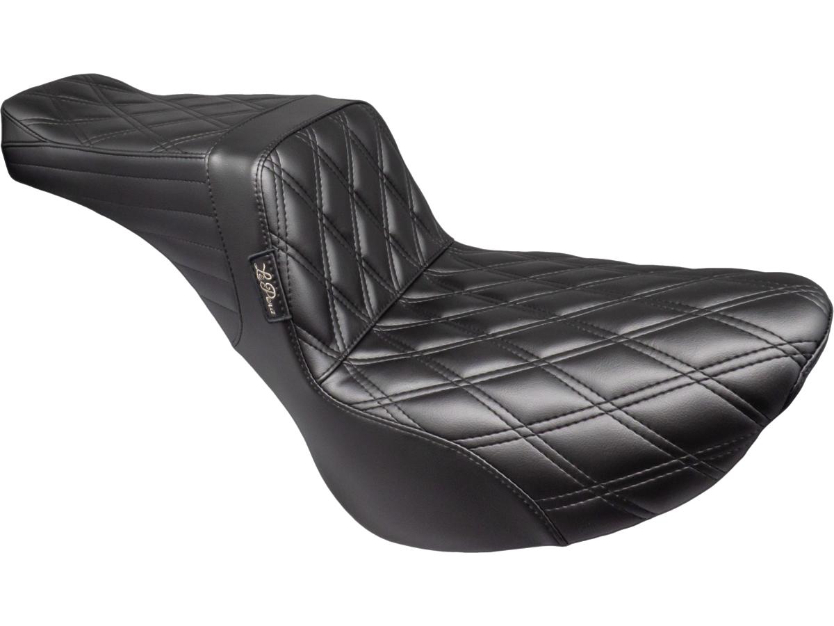 Le Pera Tailwhip Seat Double Diamond, Driver Seating: 10.75" Wide With 6" Of Back Support, Passenger Seating 7" Wide Black Vinyl Le Pera Default Title