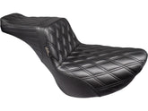 Le Pera Tailwhip Seat Double Diamond, Driver Seating: 10.75" Wide With 6" Of Back Support, Passenger Seating 7" Wide Black Vinyl Le Pera Default Title