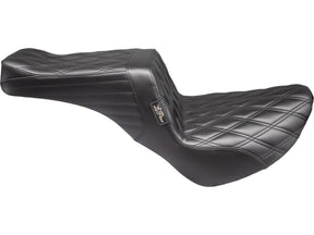 Le Pera Tailwhip Seat Double Diamond, Driver Seating: 10.75" Wide With 6" Of Back Support, Passenger Seating 7" Wide Black Vinyl Le Pera