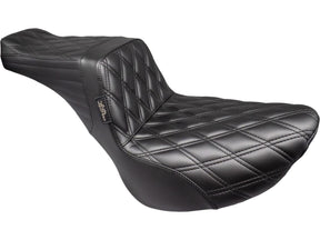 Le Pera Tailwhip Seat Double Diamond, Driver Seating: 10.75" Wide With 6" Of Back Support, Passenger Seating 7" Wide Black Vinyl Le Pera Default Title