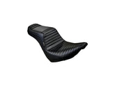 Le Pera Tailwhip Seat Pleated, Driver Seating: 10.75" Wide With 6" Of Back Support, Passenger Seating 7" Wide Black Vinyl Le Pera Default Title