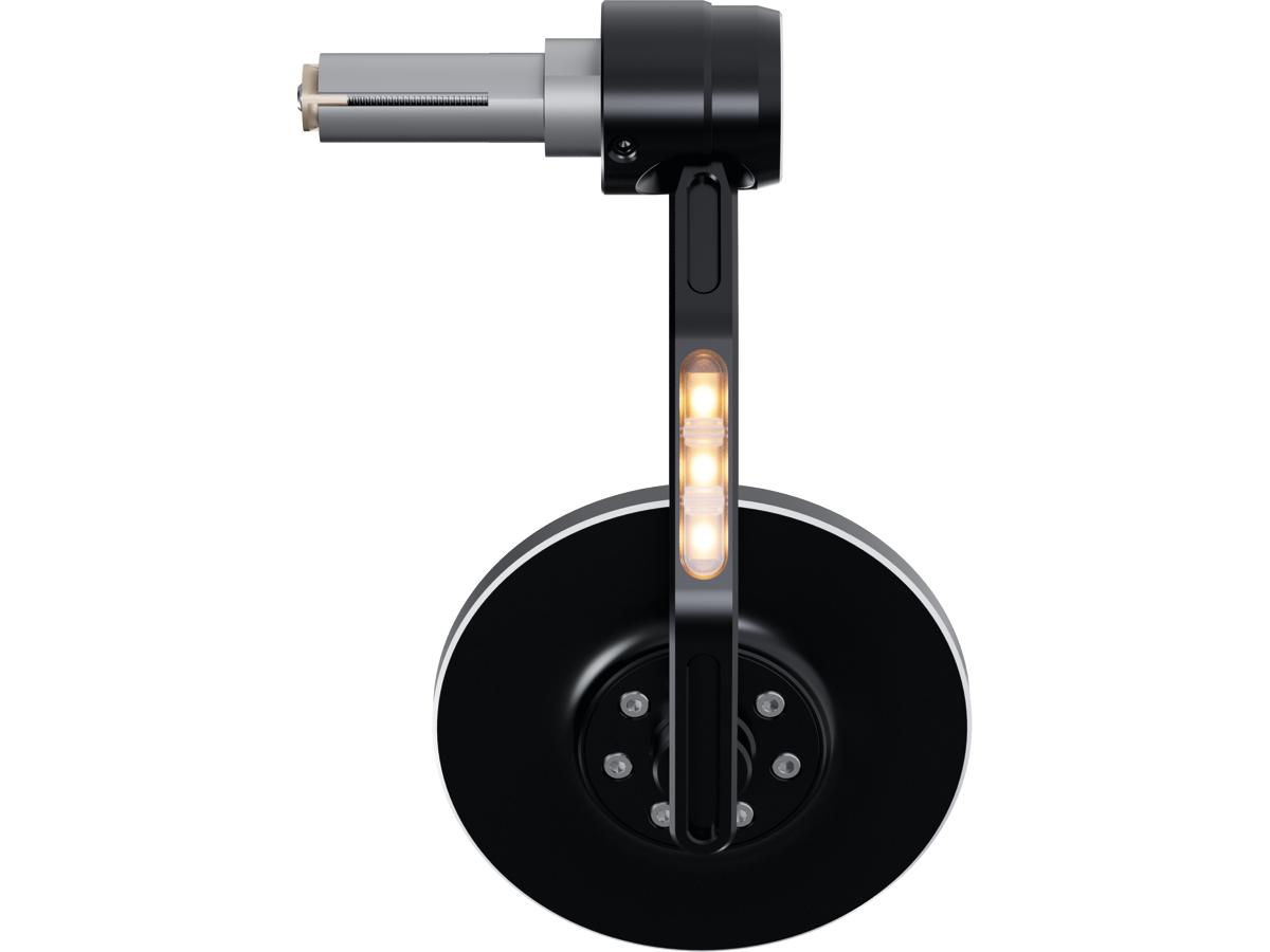 Highsider Conero Bar End Mirror With Led Turn Signal Black Anodized Highsider
