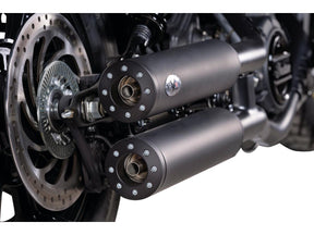V Performance Double Slip On Muffler Set Endcap Chubby Black Ceramic Coated V Performance