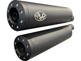 V Performance Double Slip On Muffler Set Endcap Chubby Black Ceramic Coated V Performance Default Title