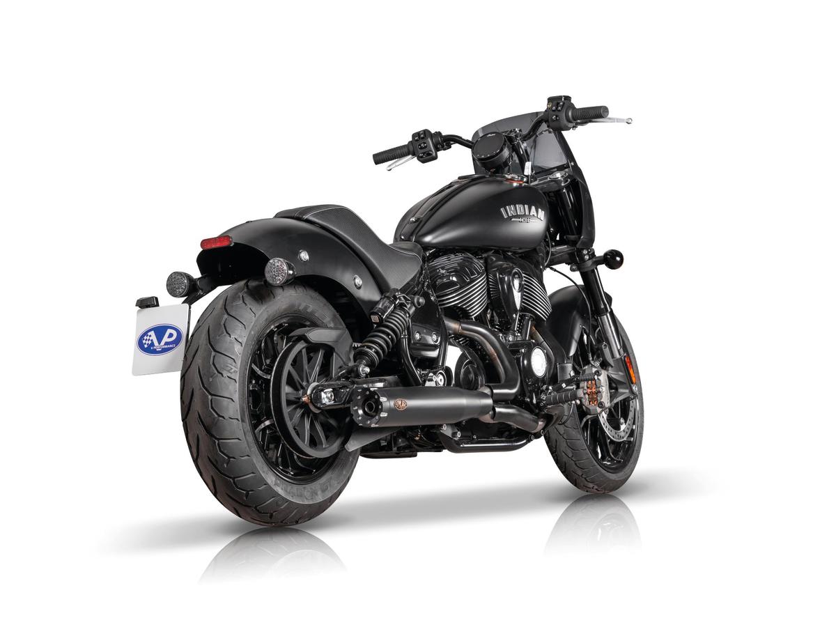 V Performance 2 In 1 Full System Exhaust Endcap Revolver Black Ceramic Coated V Performance