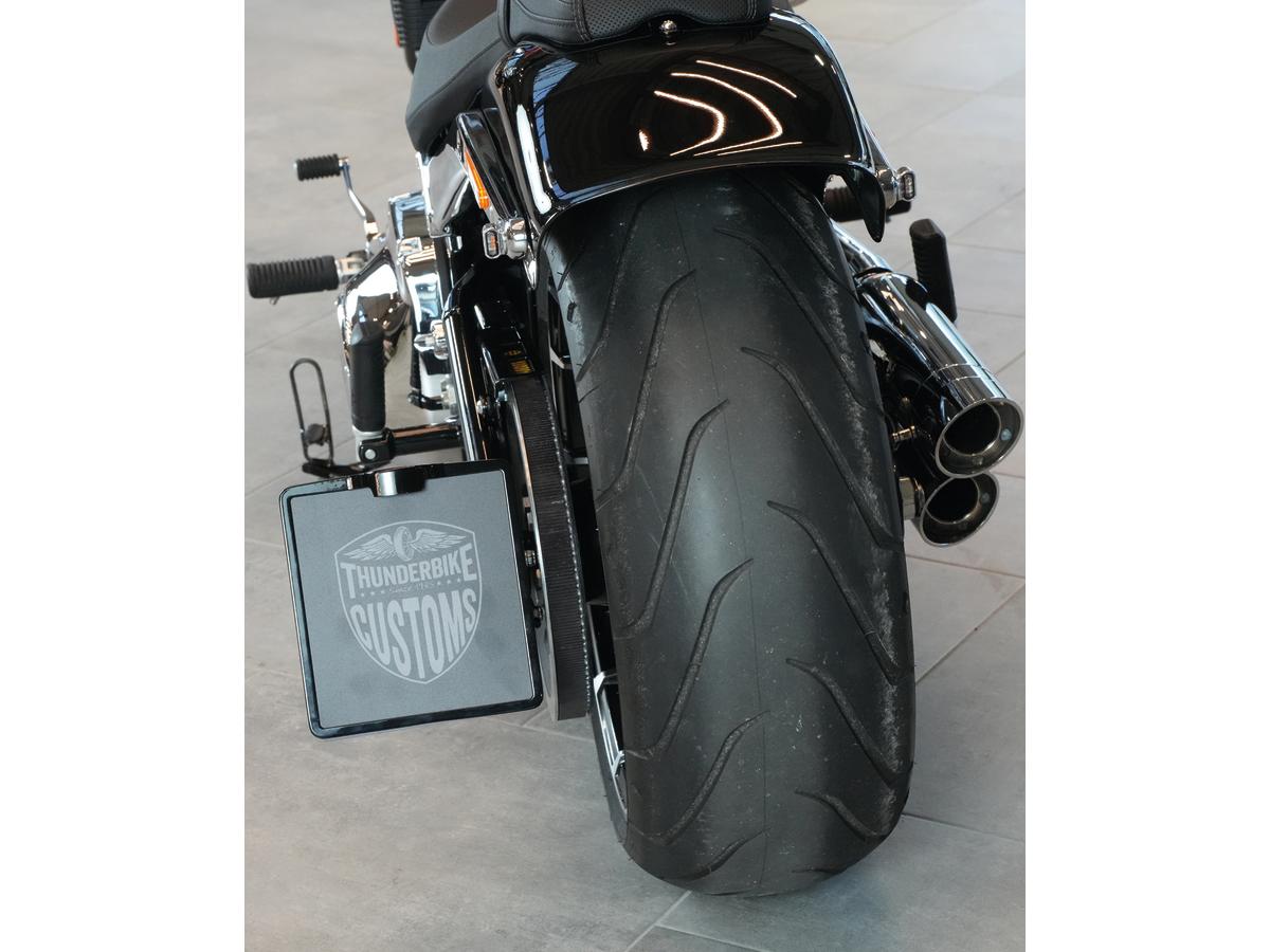 Thunderbike Medium Pro Side Mount License Plate Bracket Black Thunderbike