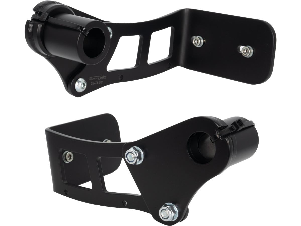 Thunderbike Medium Pro Side Mount License Plate Bracket Black Satin Thunderbike Default Title