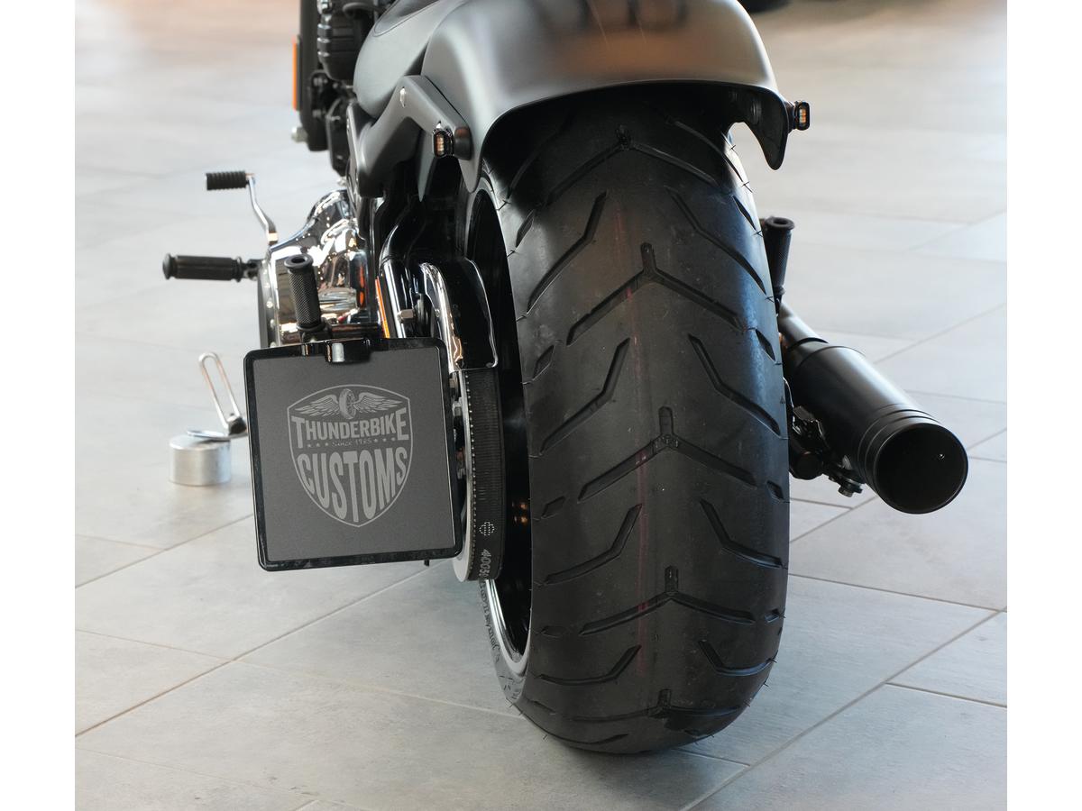 Thunderbike Medium Pro Side Mount License Plate Bracket Black Thunderbike