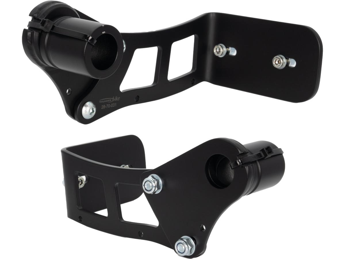 Thunderbike Medium Pro Side Mount License Plate Bracket Black Satin Thunderbike Default Title