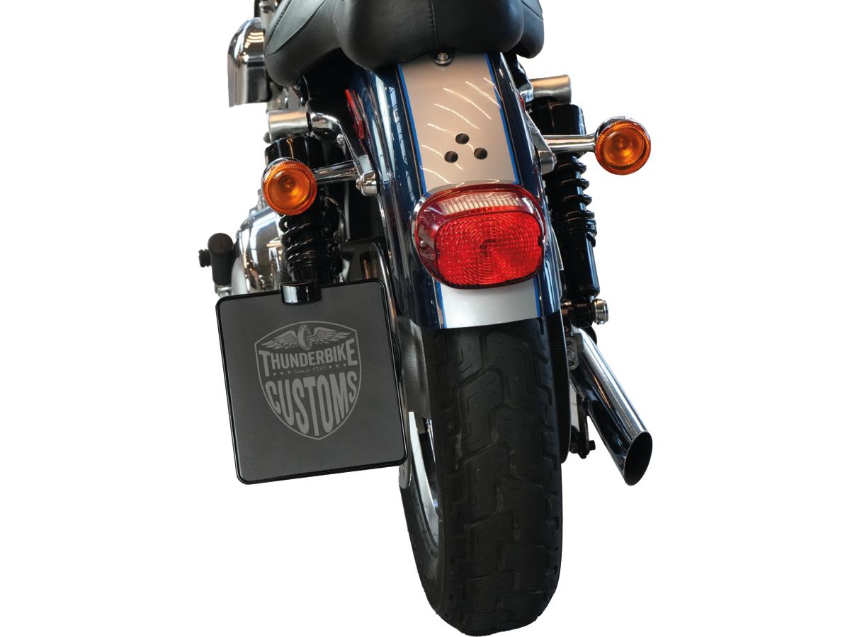 Thunderbike Medium Pro Side Mount License Plate Bracket Black Thunderbike