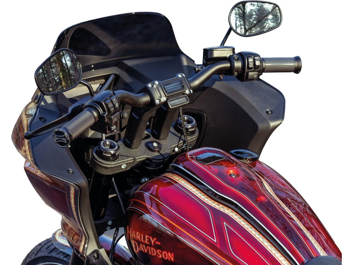 Thunderbike Clubstyle Riser Kit Height: 7", For 1 1/4" Handlebar, Digital Instrument Black Satin Thunderbike