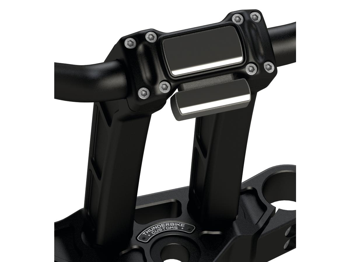 Thunderbike Clubstyle Riser Kit Height: 9", For 1 1/4" Handlebar, Digital Instrument Black Satin Thunderbike Default Title