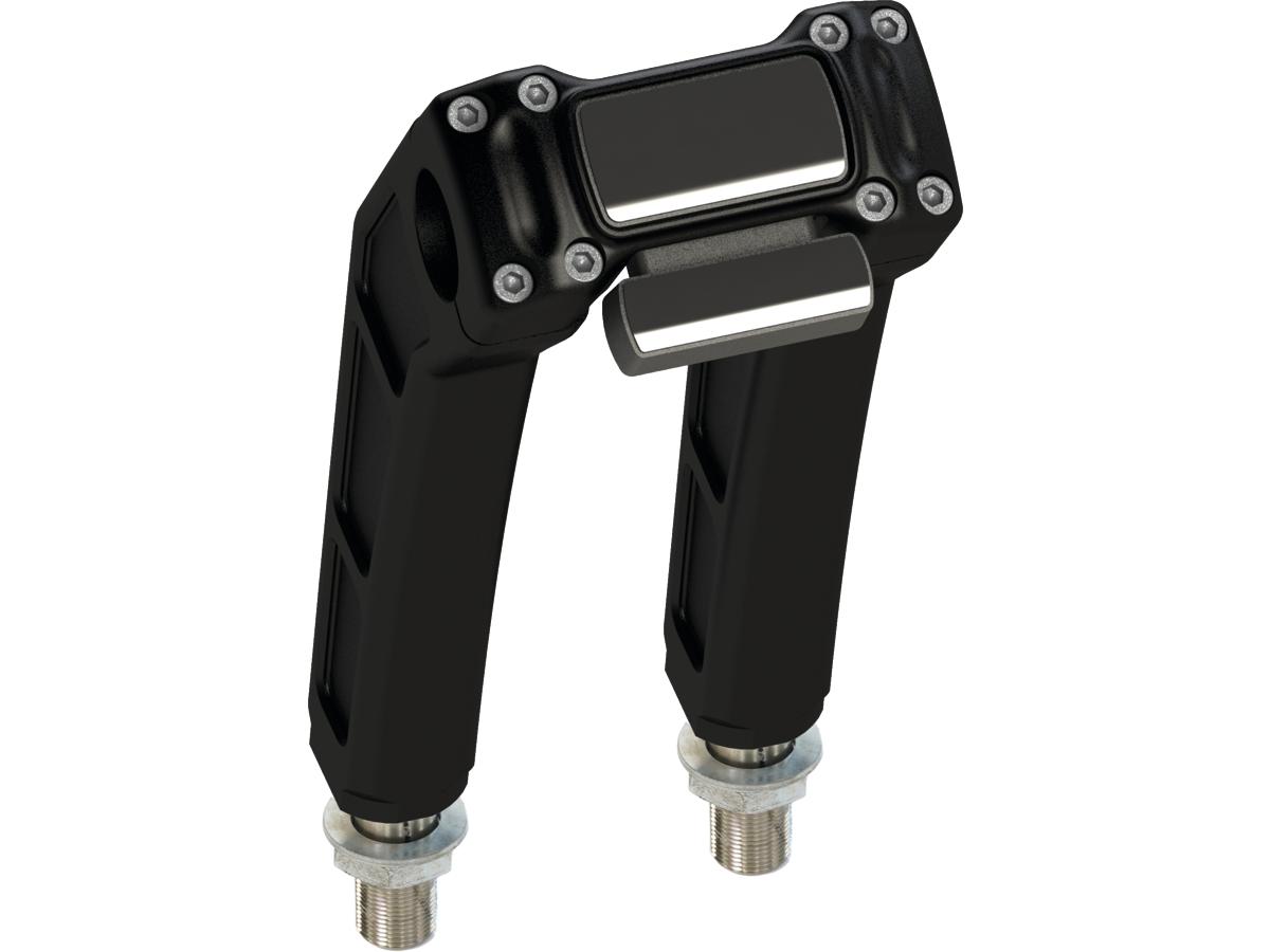 Thunderbike Clubstyle Riser Kit Height: 9", For 1 1/4" Handlebar, Digital Instrument Black Satin Thunderbike