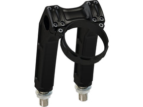 Thunderbike Clubstyle Riser Kit Height: 7", For 1 1/4" Handlebar, Round Instrument Black Satin Thunderbike