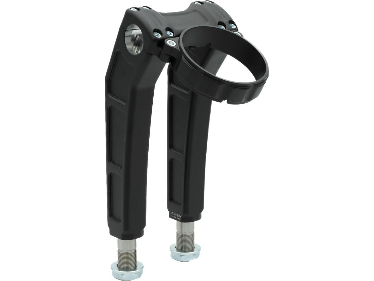 Thunderbike Clubstyle Riser Kit Height: 9", For 1 1/4" Handlebar, Round Instrument Black Satin Thunderbike Default Title