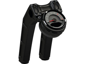 Thunderbike Clubstyle Riser Kit Height: 9", For 1 1/4" Handlebar, Round Instrument Black Satin Thunderbike