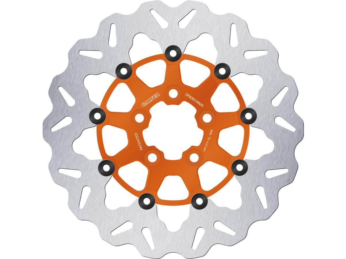 Galfer Colored Disc Wave Df Flw Floating Brake Disc Anodized Inner Aluminium Carrier Orange 11,5" Rear Galfer Default Title