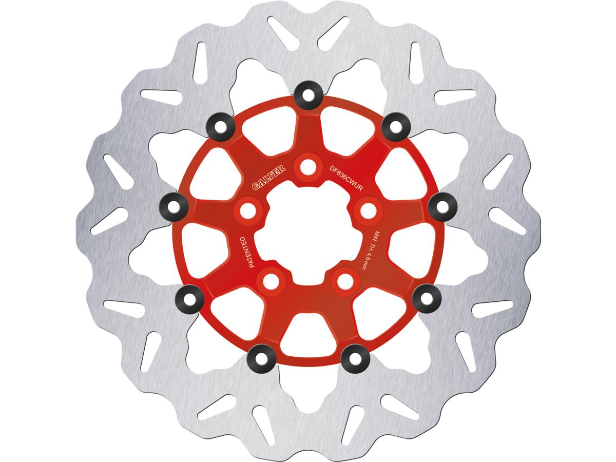 Galfer Colored Disc Wave Df Flw Floating Brake Disc Anodized Inner Aluminium Carrier Red 11,5" Rear Galfer Default Title