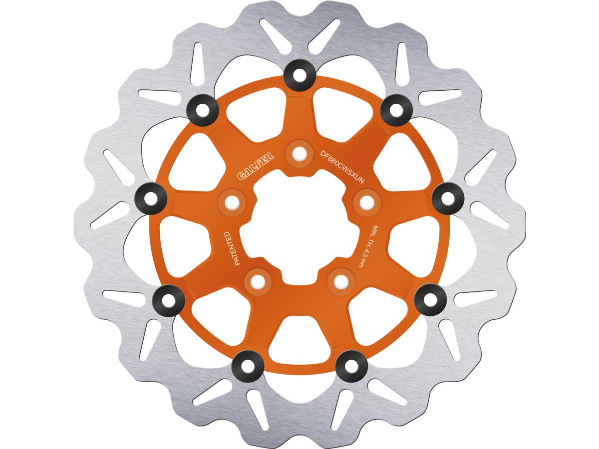Galfer Colored Disc Wave Df Flw Floating Brake Disc Anodized Inner Aluminium Carrier Orange 11,5" Front Galfer Default Title
