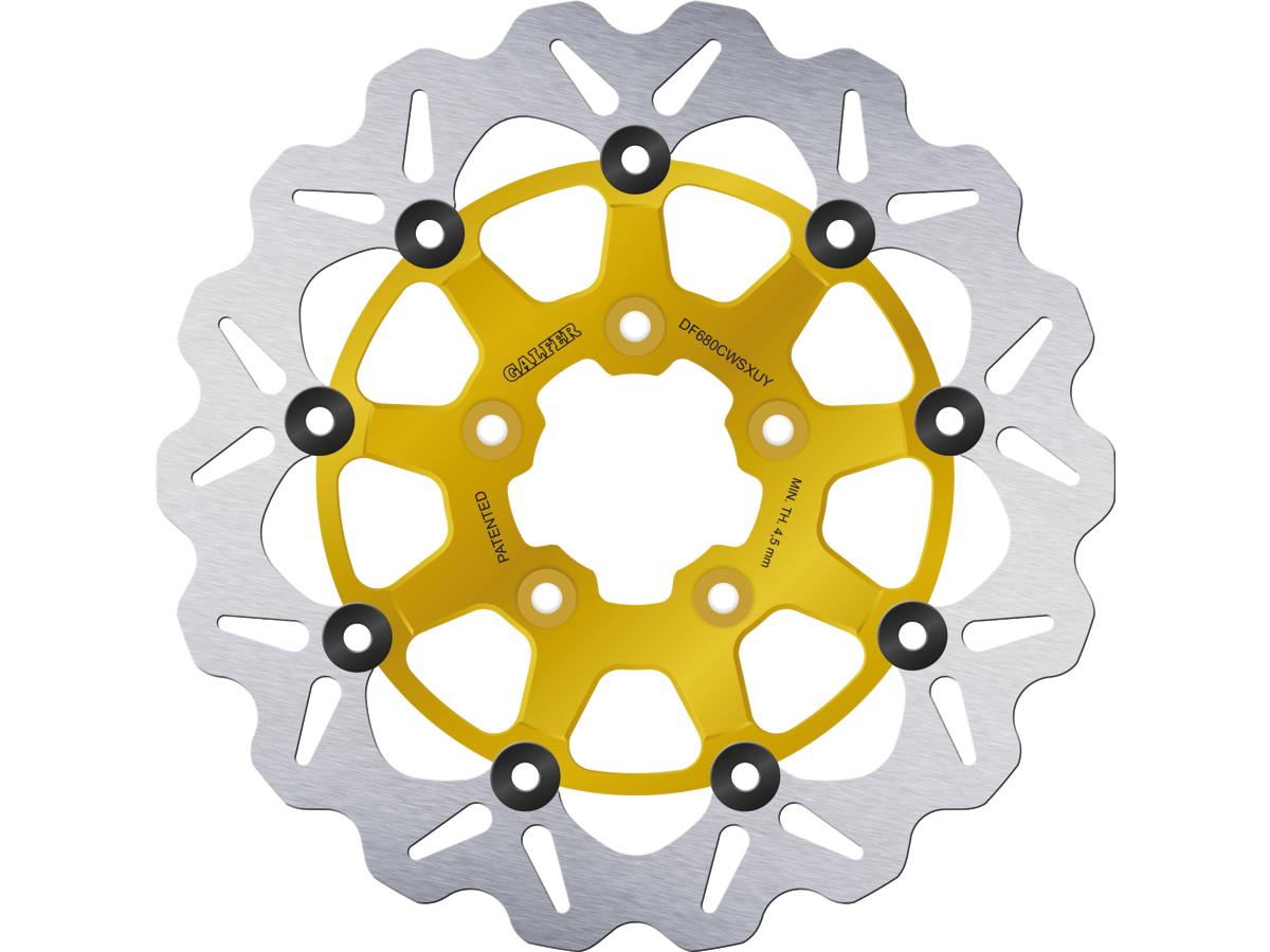 Galfer Colored Disc Wave Df Flw Floating Brake Disc Anodized Inner Aluminium Carrier Gold 11,5" Front Galfer Default Title