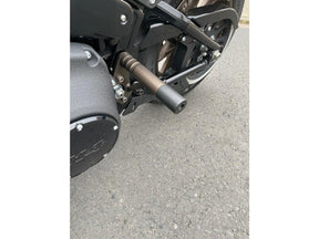Kodlin Club Style Engine Guard For M8 Softail With Oil Cooler Protection Bronze Powder Coated Rear Kodlin