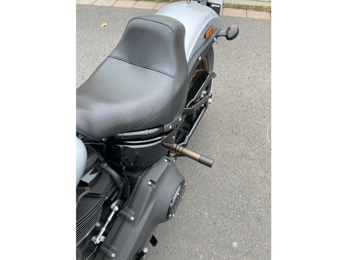 Kodlin Club Style Engine Guard For M8 Softail With Oil Cooler Protection Bronze Powder Coated Rear Kodlin