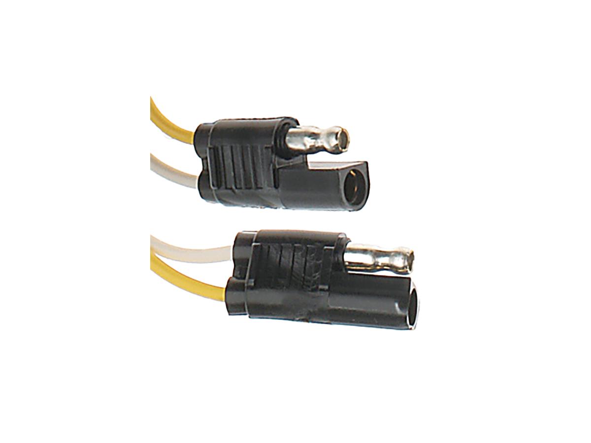 Standard Motorcycle Products Flat Type 2 Pole Neoprene Molded Connector Standard Motorcycle Products Default Title