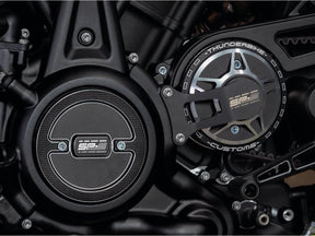 Thunderbike Front Pulley Cover For Sportster S And Nightster Sp S Design Black Cut Thunderbike
