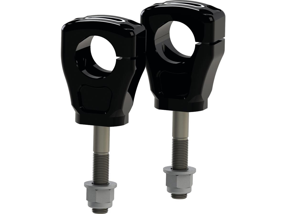 Thunderbike 2" Straight Riser Drilled, For Internal Wiring, 1 1/4" Clamp Diameter Black Thunderbike Default Title