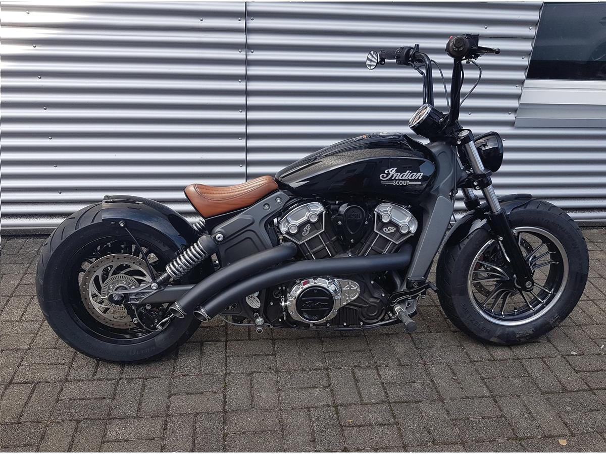 Round Bobber 200 Rear Fender For Indian Scout Raw Steel Holy Death Motorcycle Co.
