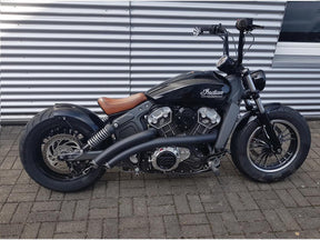Round Bobber 200 Rear Fender For Indian Scout Raw Steel Holy Death Motorcycle Co.