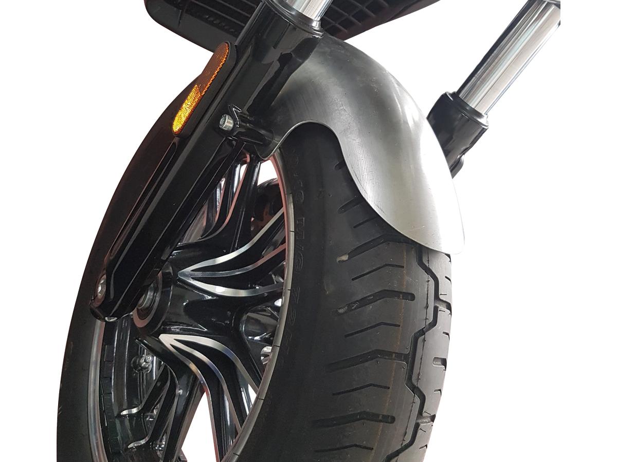 Front Fender For Indian Scout With Oe Tire Raw Steel Holy Death Motorcycle Co.