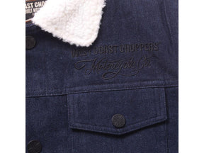 West Coast Choppers Sherpa Lined Denim Jacket West Coast Choppers
