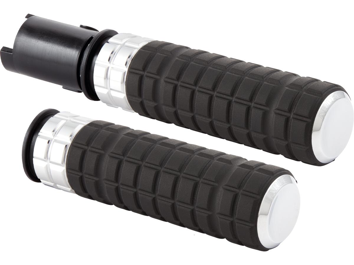 Arlen Ness Speedliner Grips Black Rubber, Chrome Inner Collar And Endcap 1" Throttle By Wire (Switch Housing Sensor) Arlen Ness Default Title