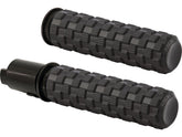 Arlen Ness Air Trax Grips Black Rubber, Black Endcaps 1" Throttle By Wire (Switch Housing Sensor) Arlen Ness Default Title