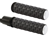 Arlen Ness Air Trax Grips Black Rubber, Chrome Endcaps 1" Throttle By Wire (Switch Housing Sensor) Arlen Ness Default Title