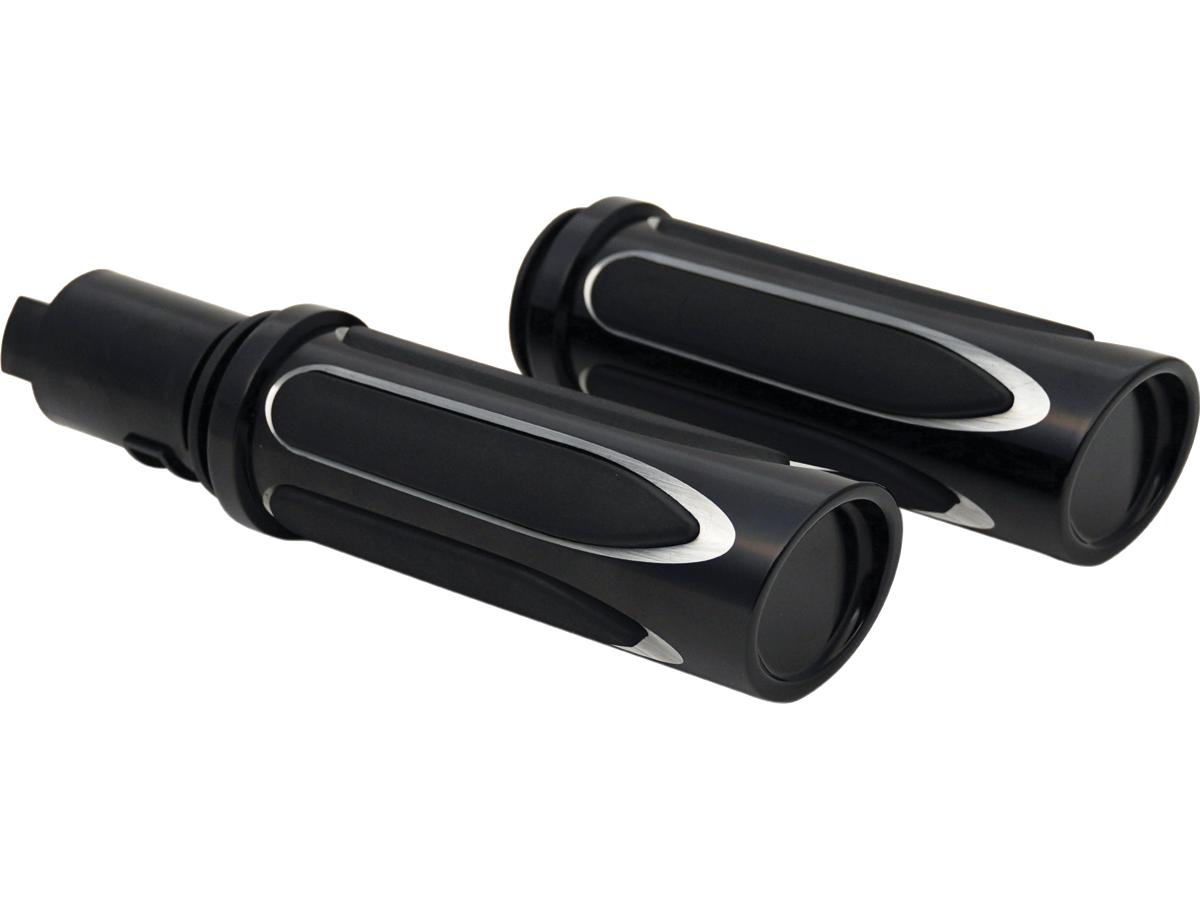 Arlen Ness Deep Cut Comfort Grips Black 1" Throttle By Wire (Switch Housing Sensor) Arlen Ness Default Title