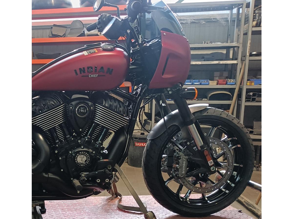 Front Fender For Indian Sport Chief Raw Steel Holy Death Motorcycle Co.