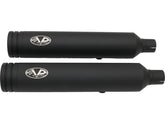 V Performance Double Slip On Muffler Set Endcap Double Ring Black Ceramic Coated V Performance Default Title