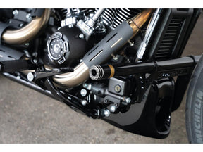 Cult Werk Club Style Crash Bar Sliders V2, Aluminium With Cult Werk Clubstyle Design Milling (Length: 45 Mm) Black Anodized Cult Werk